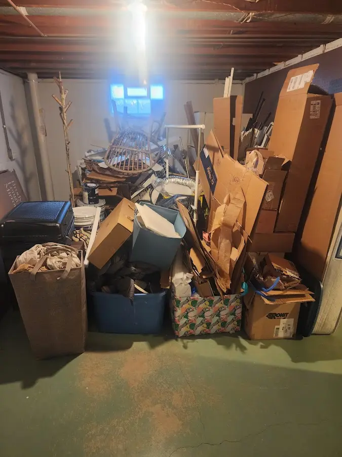 Roll-off dumpster container at job site for 8 Yard Dumpster Rental in Auburn Lake Trails